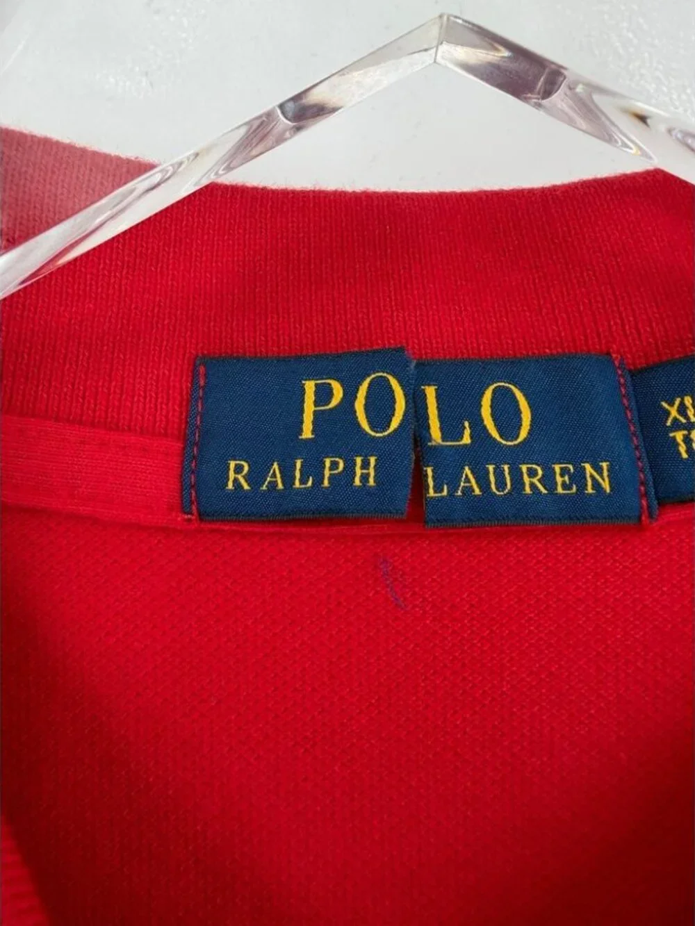 NEW POLO RALPH LAUREN Long Sleeve Polo Shirt Red 2XB Big MSRP: $170 Cotton